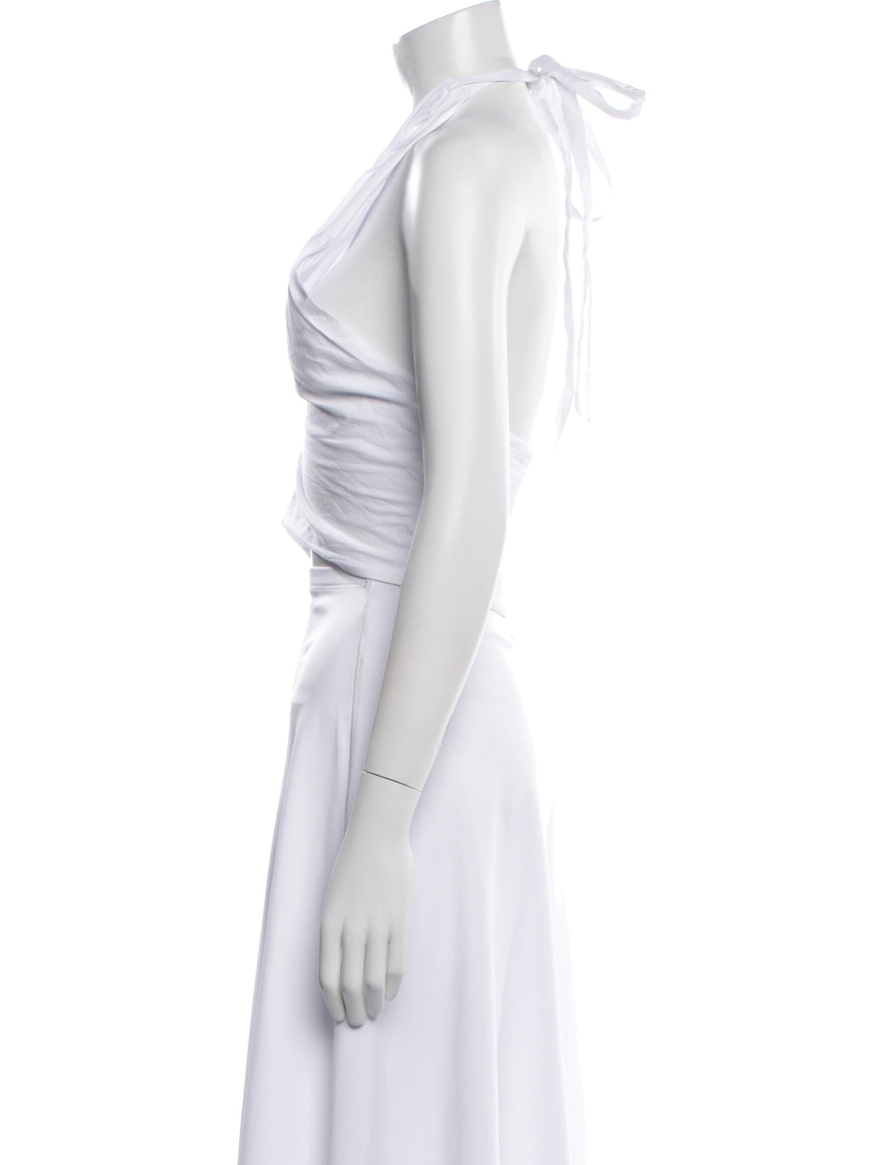 Staud V-Neck Sleeveless Crop Top