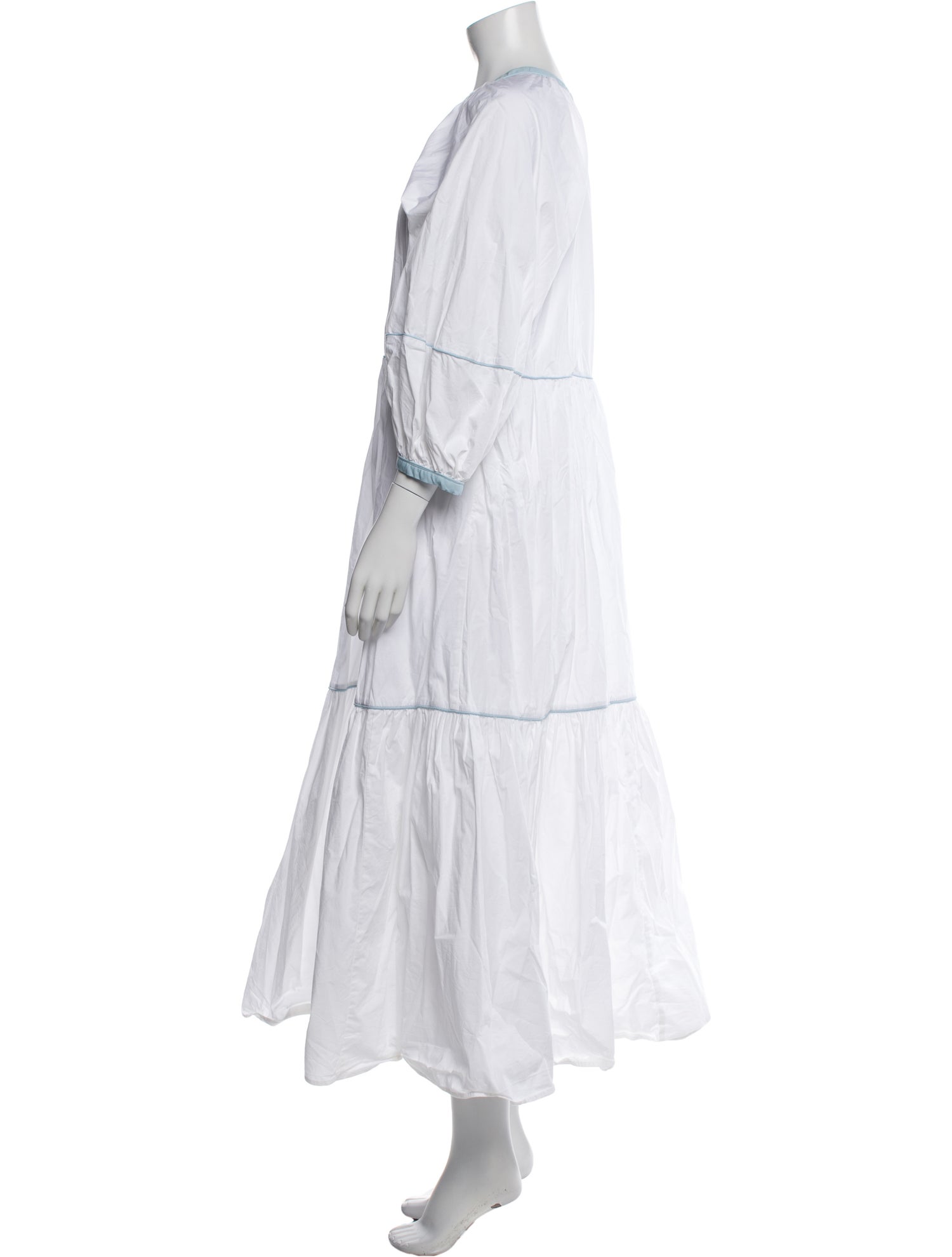 Staud V-Neck Long Dress