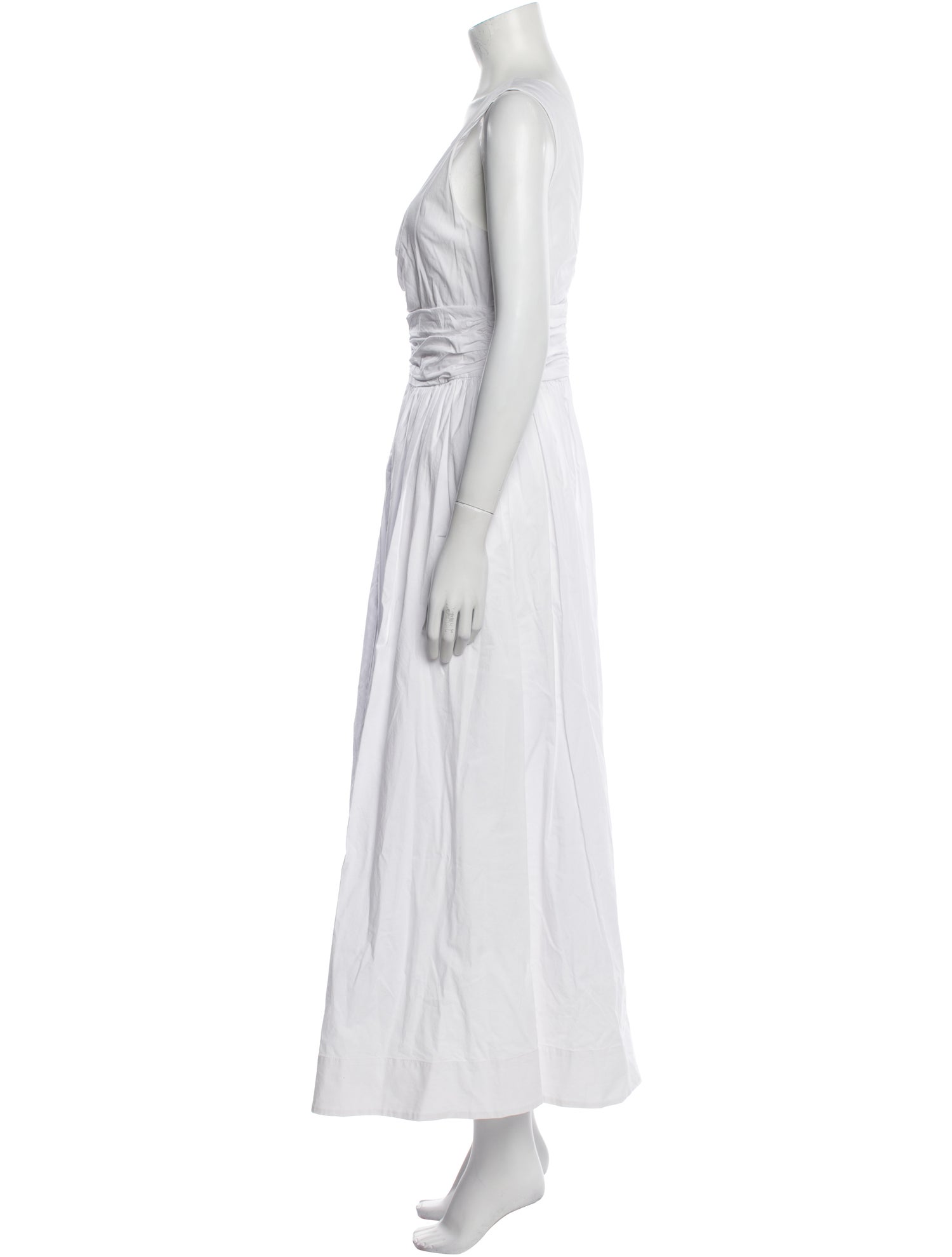 Staud V-Neck Long Dress