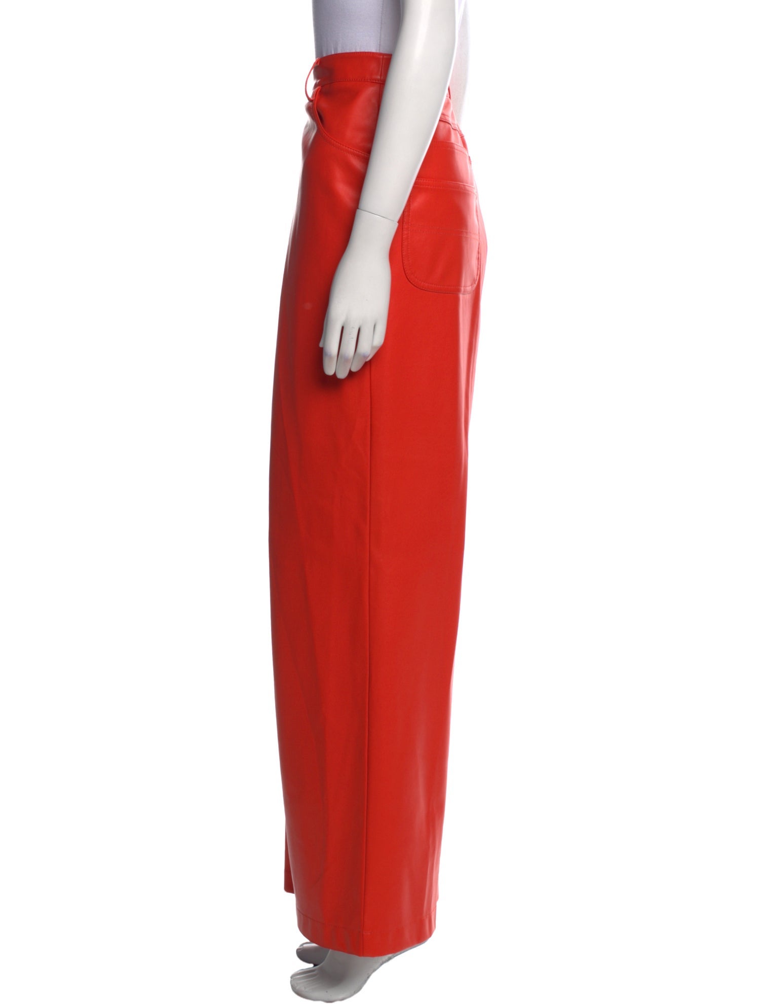 Staud Faux Leather Straight Leg Pants