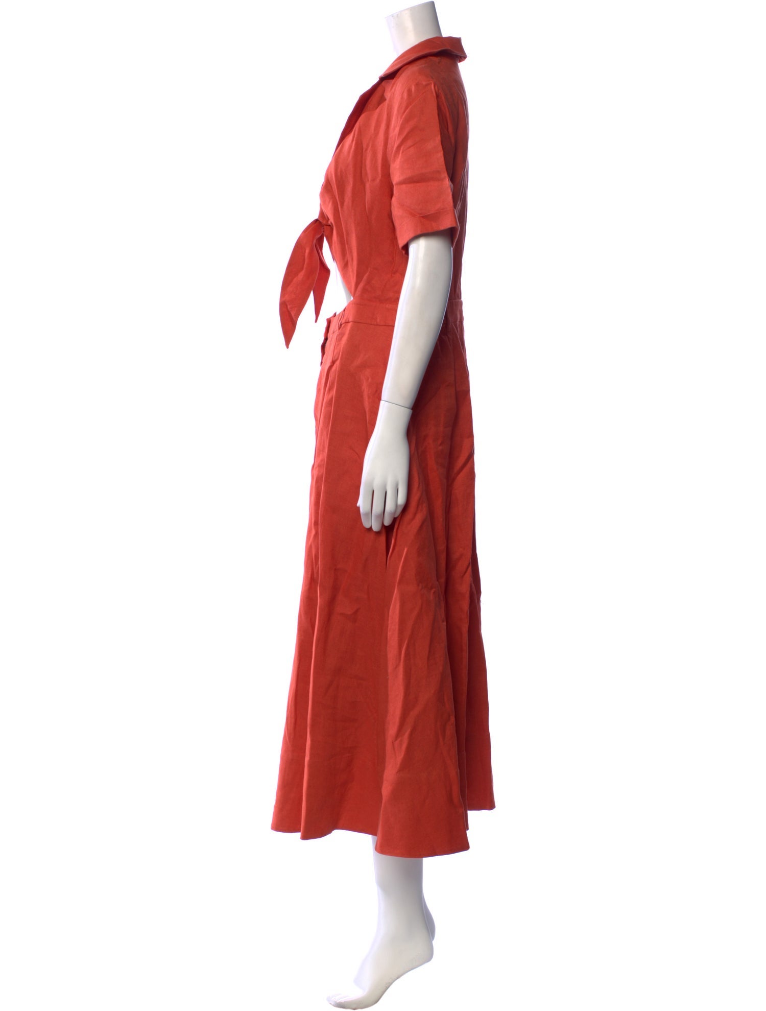 Staud Linen Long Dress
