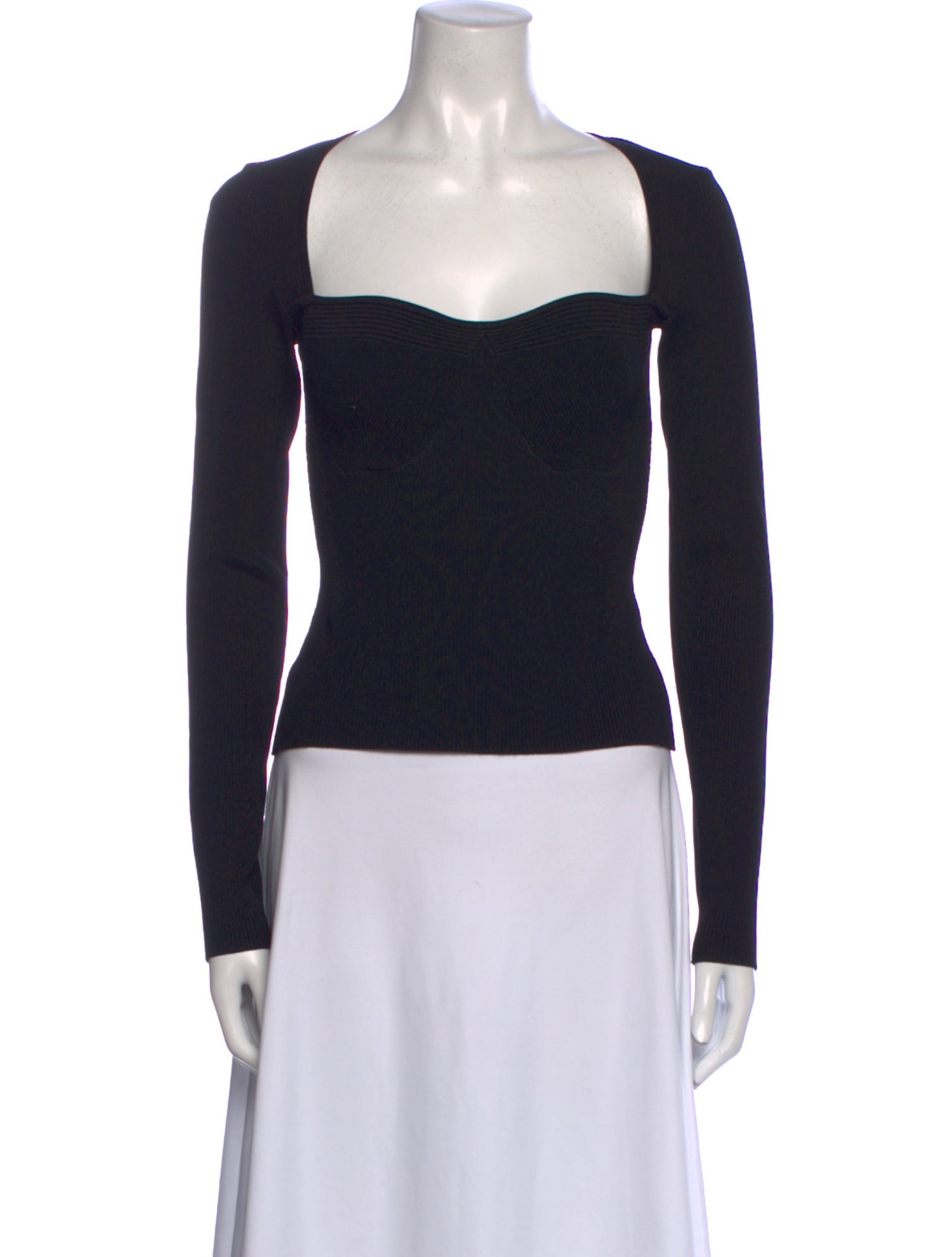 Staud Square Neckline Long Sleeve Top
