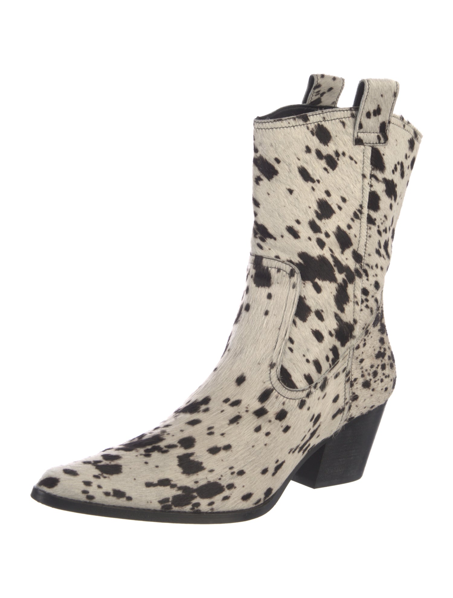 Staud Ponyhair Animal Print Western Boots