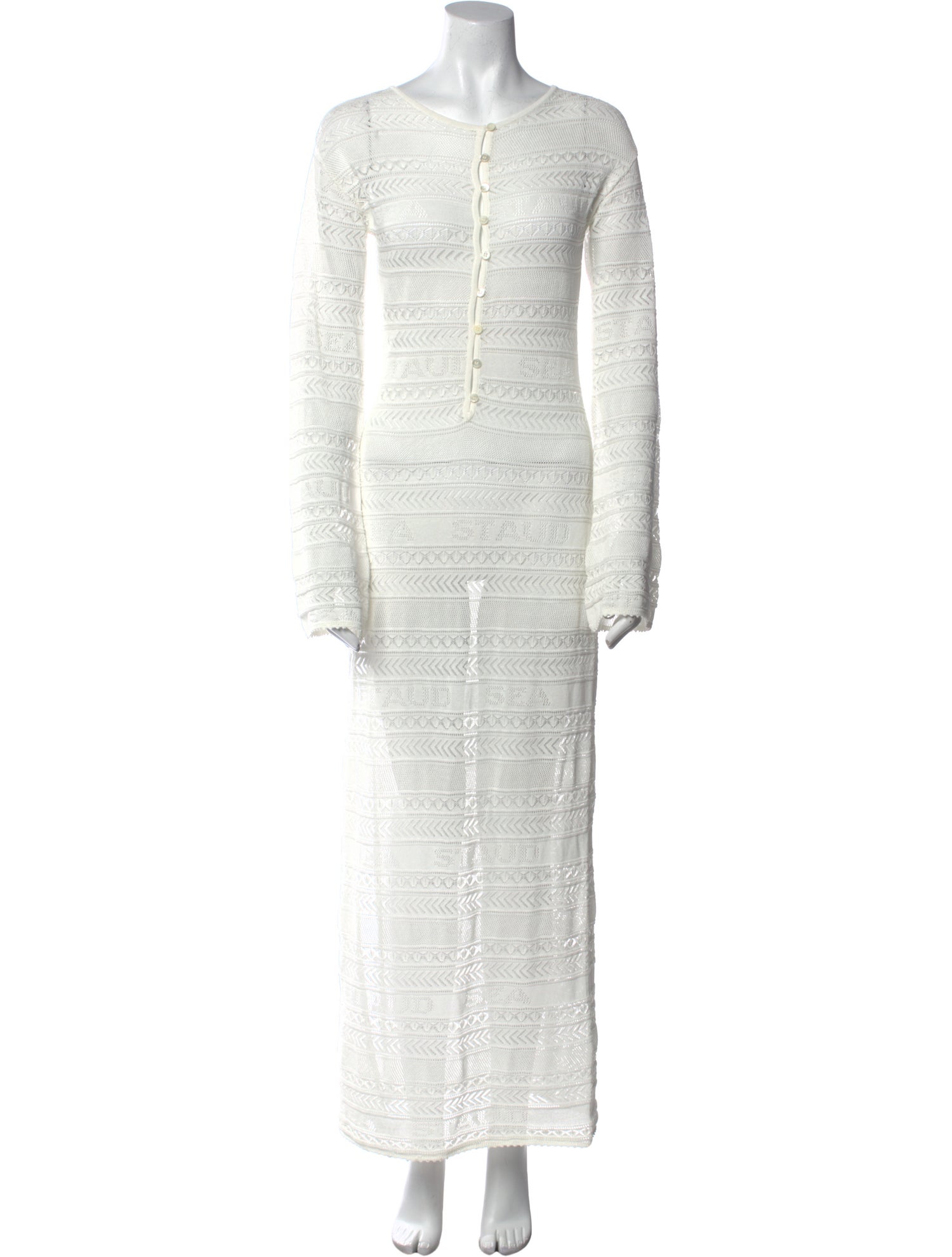 Staud Lace Pattern Long Dress