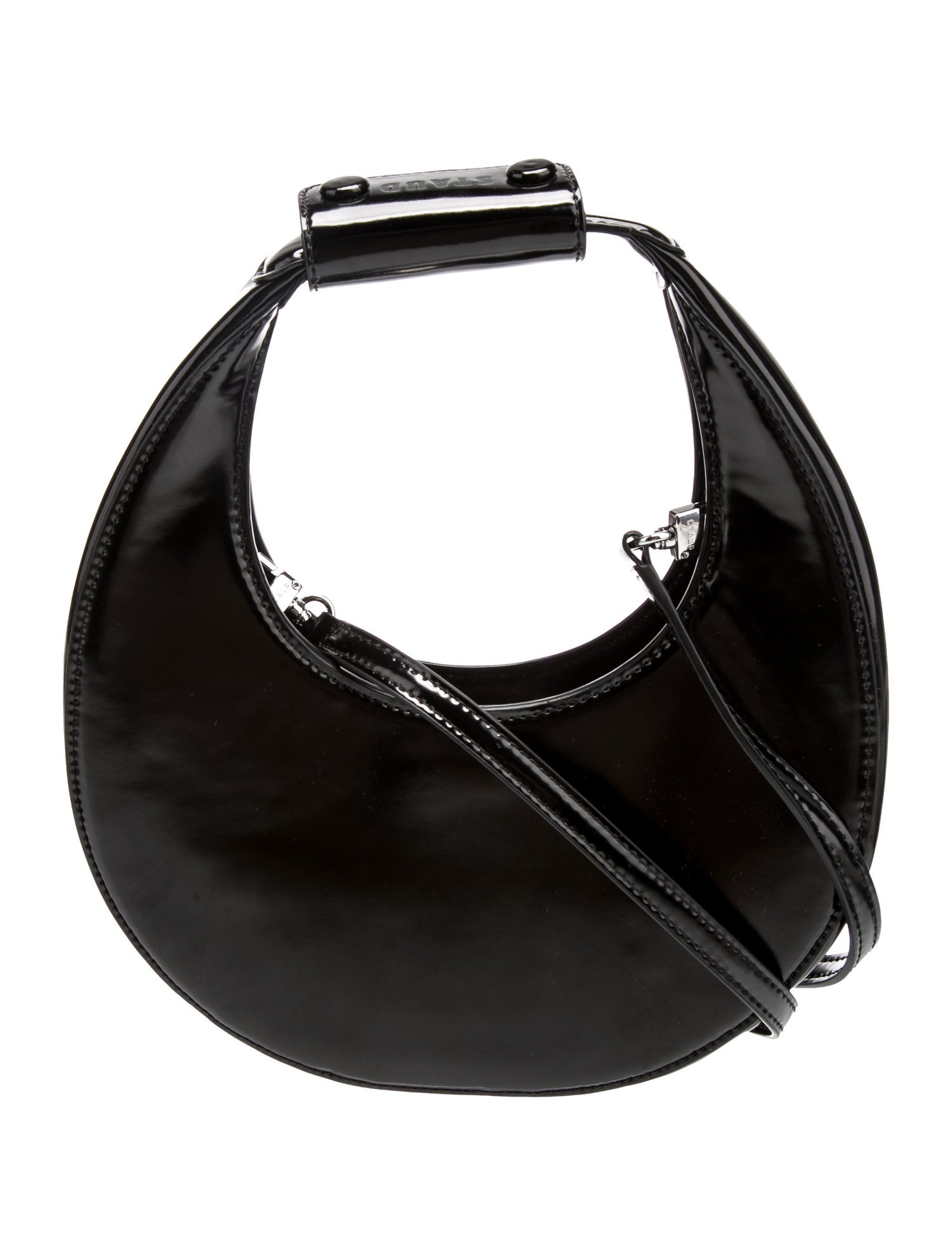 Staud Patent Leather Top Handle Bag