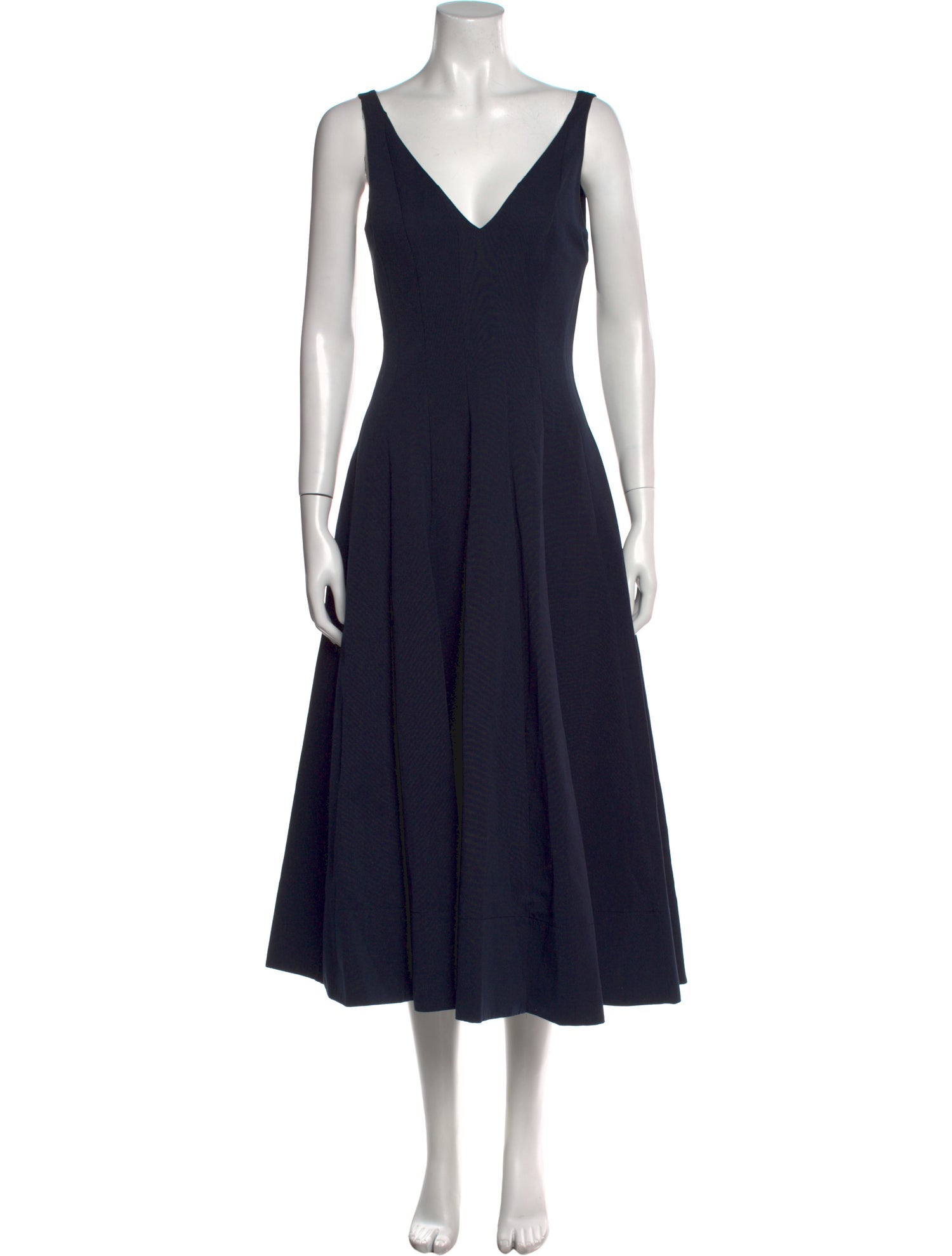 Staud V-Neck Long Dress