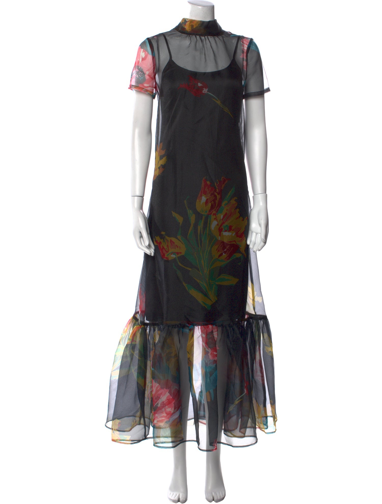 Staud Printed Long Dress