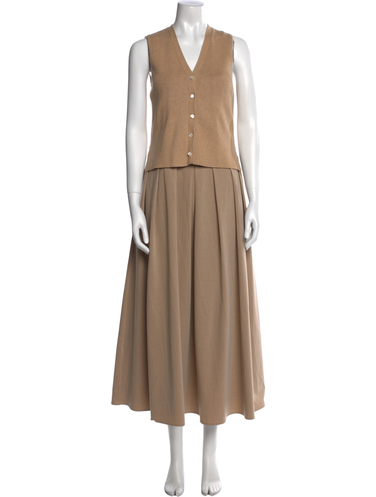 Staud V-Neck Long Dress