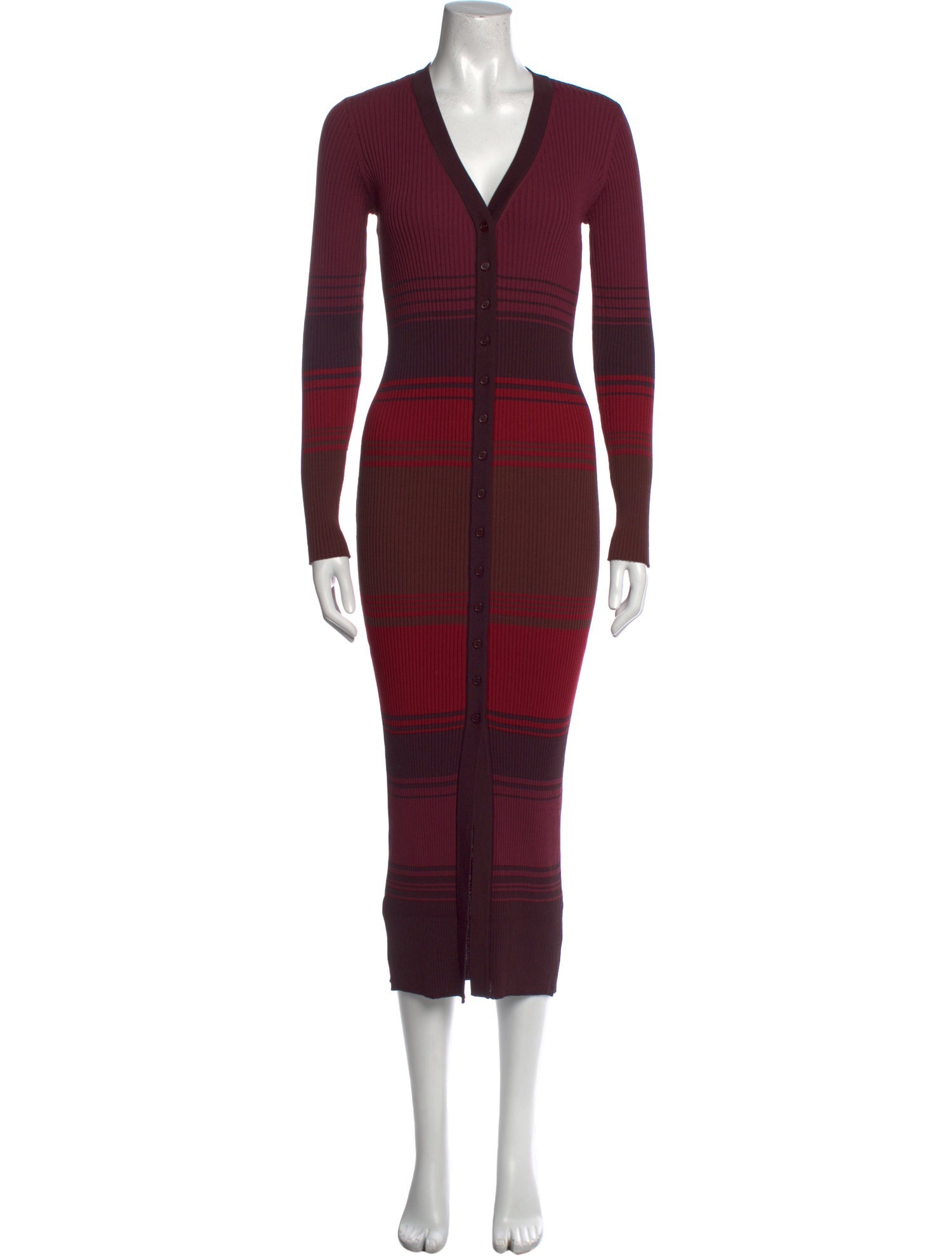 Staud Striped Long Dress