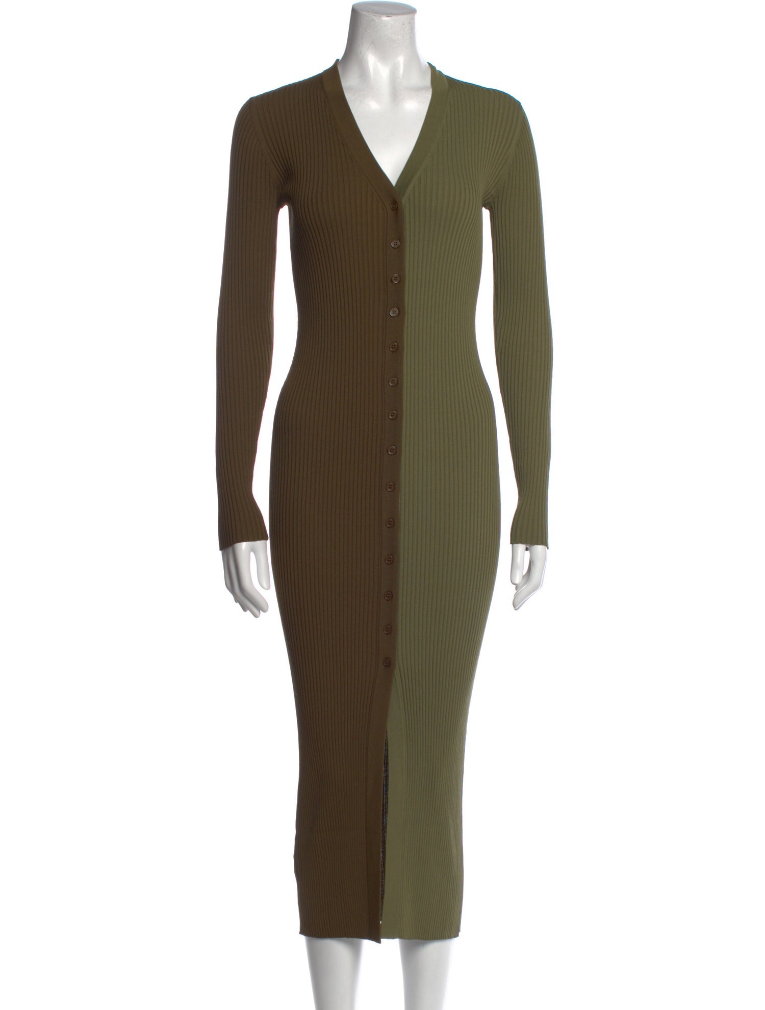 Staud V-Neck Long Dress