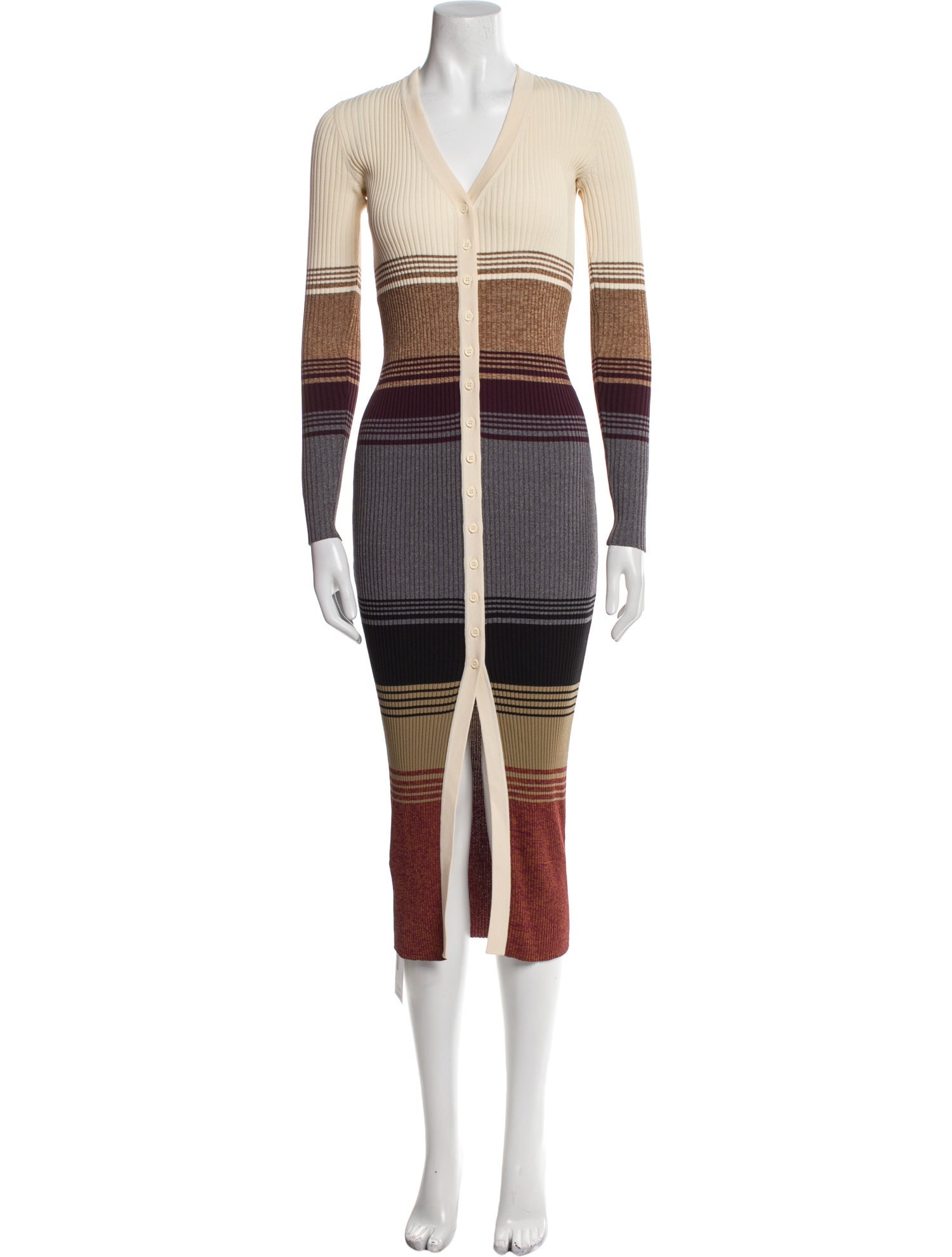 Staud Striped Long Dress