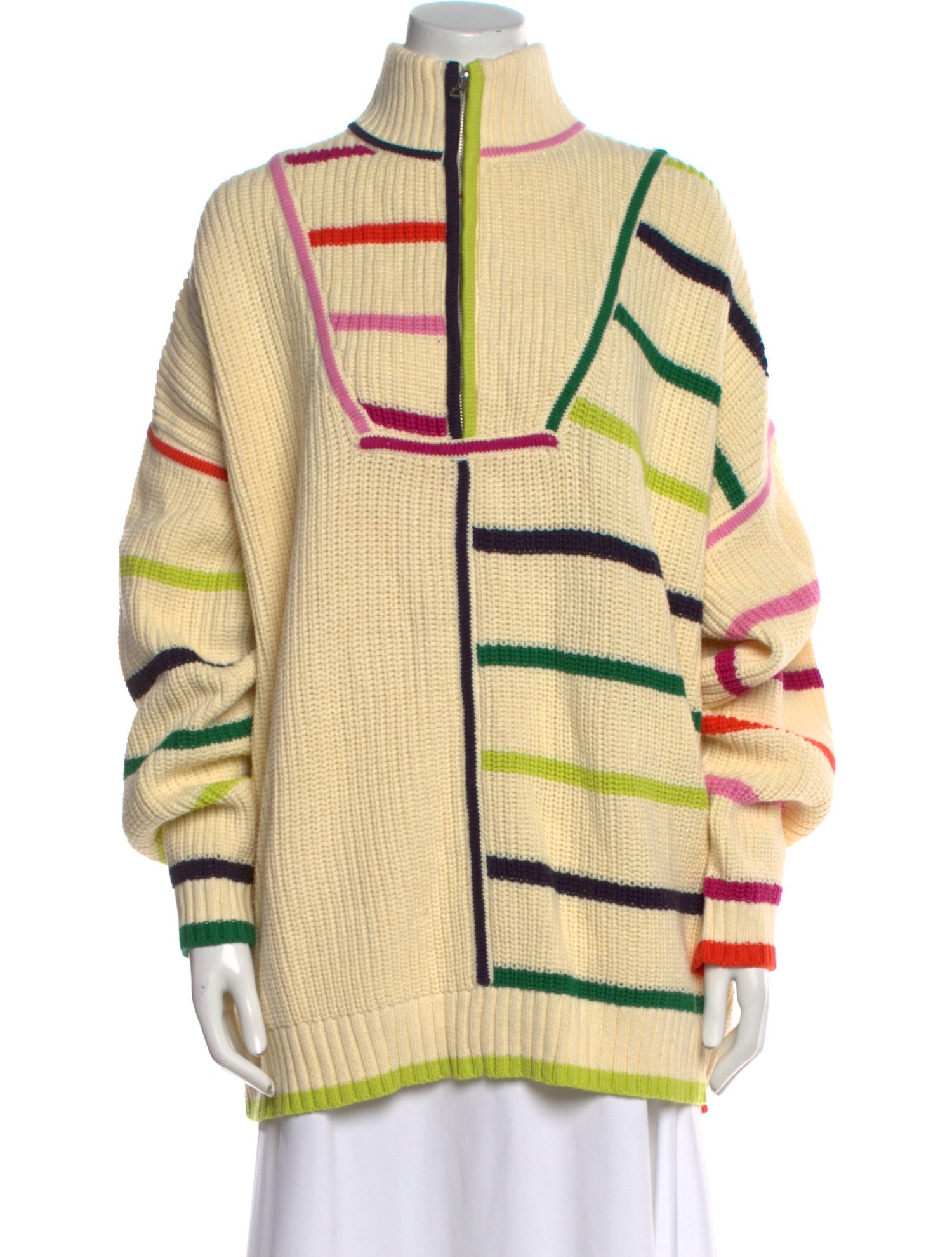 Staud Striped Mock Neck Sweater w/ Tags