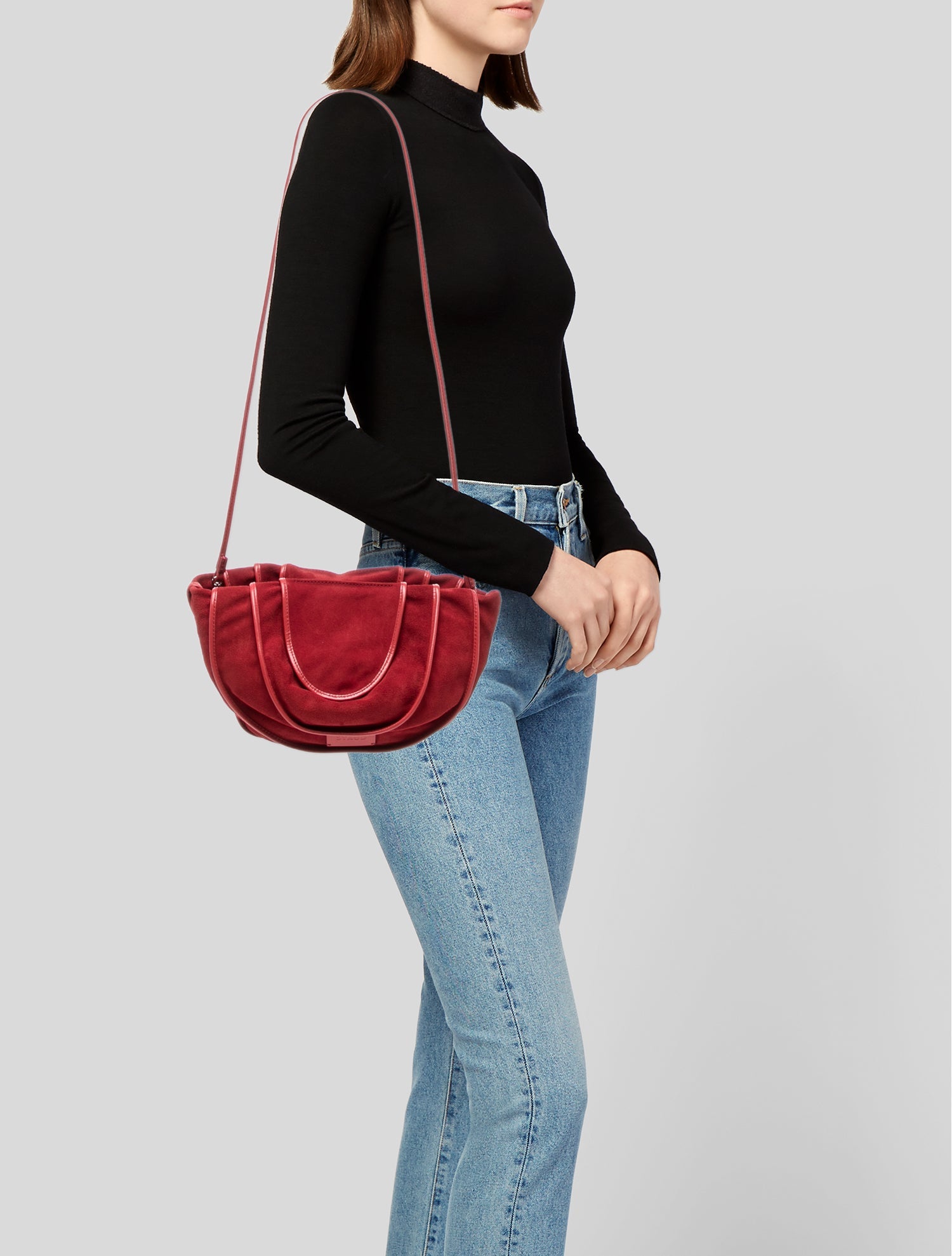 Staud Suede Crossbody Bag