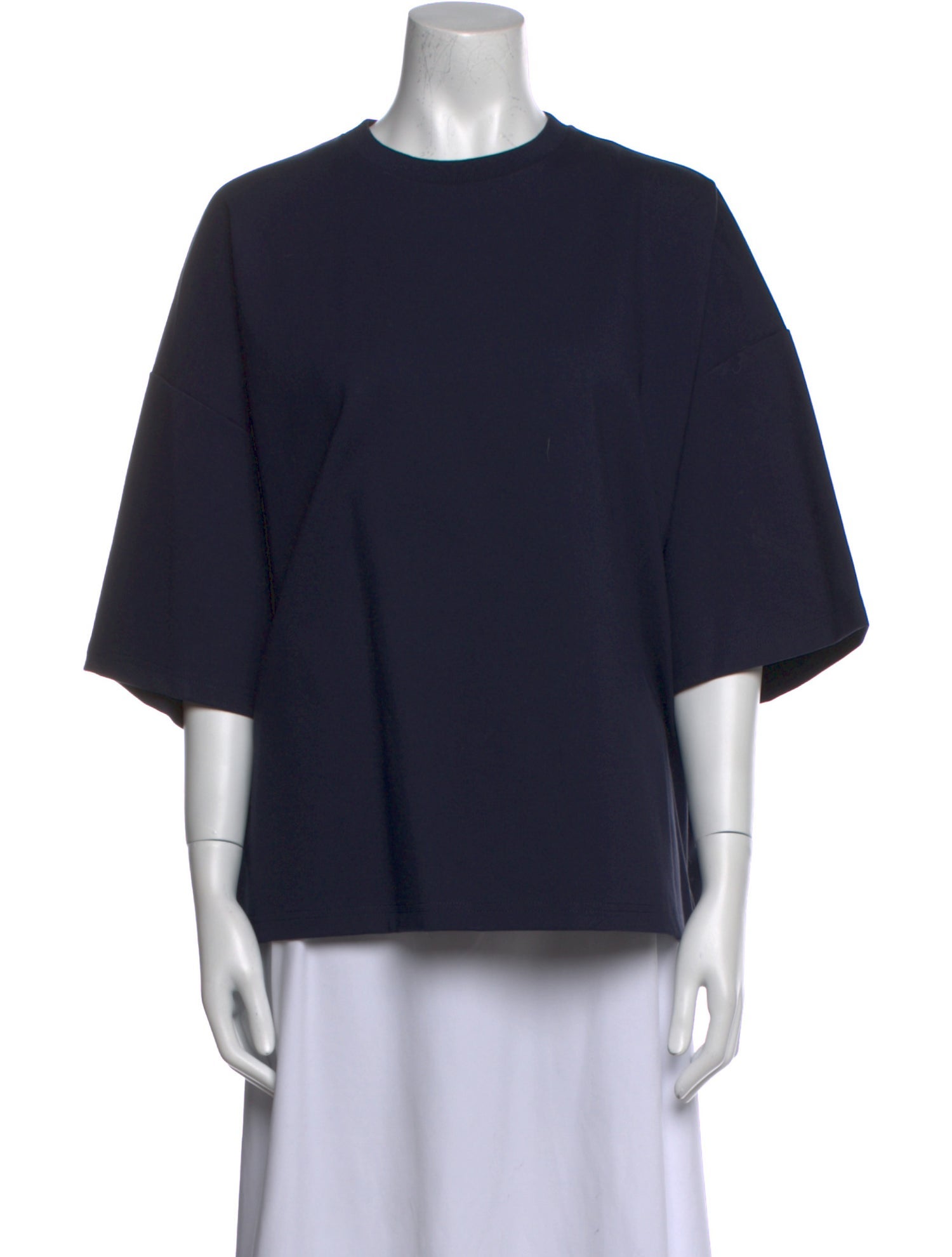 Staud Crew Neck Three-Quarter Sleeve Blouse