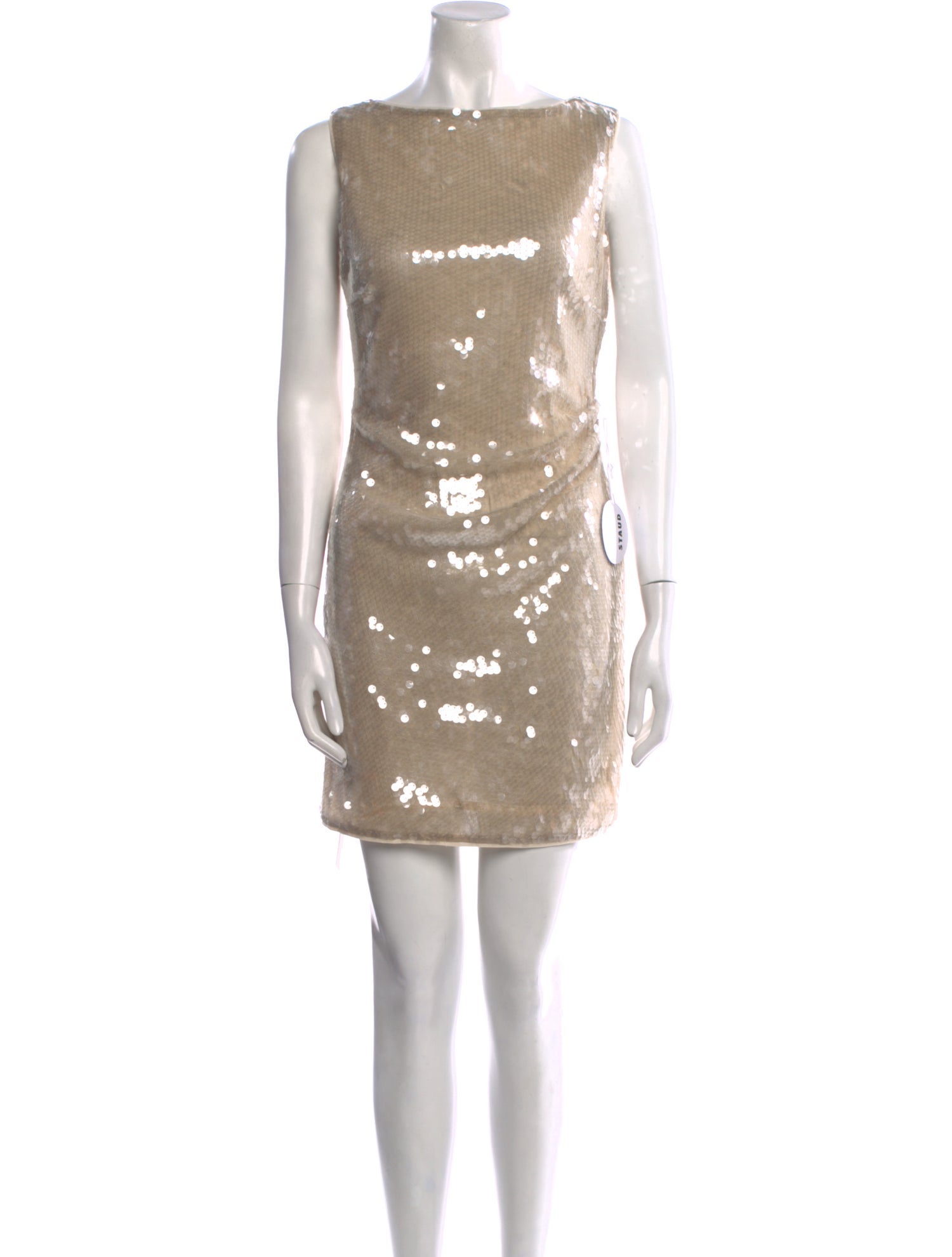 Staud Bateau Neckline Mini Dress