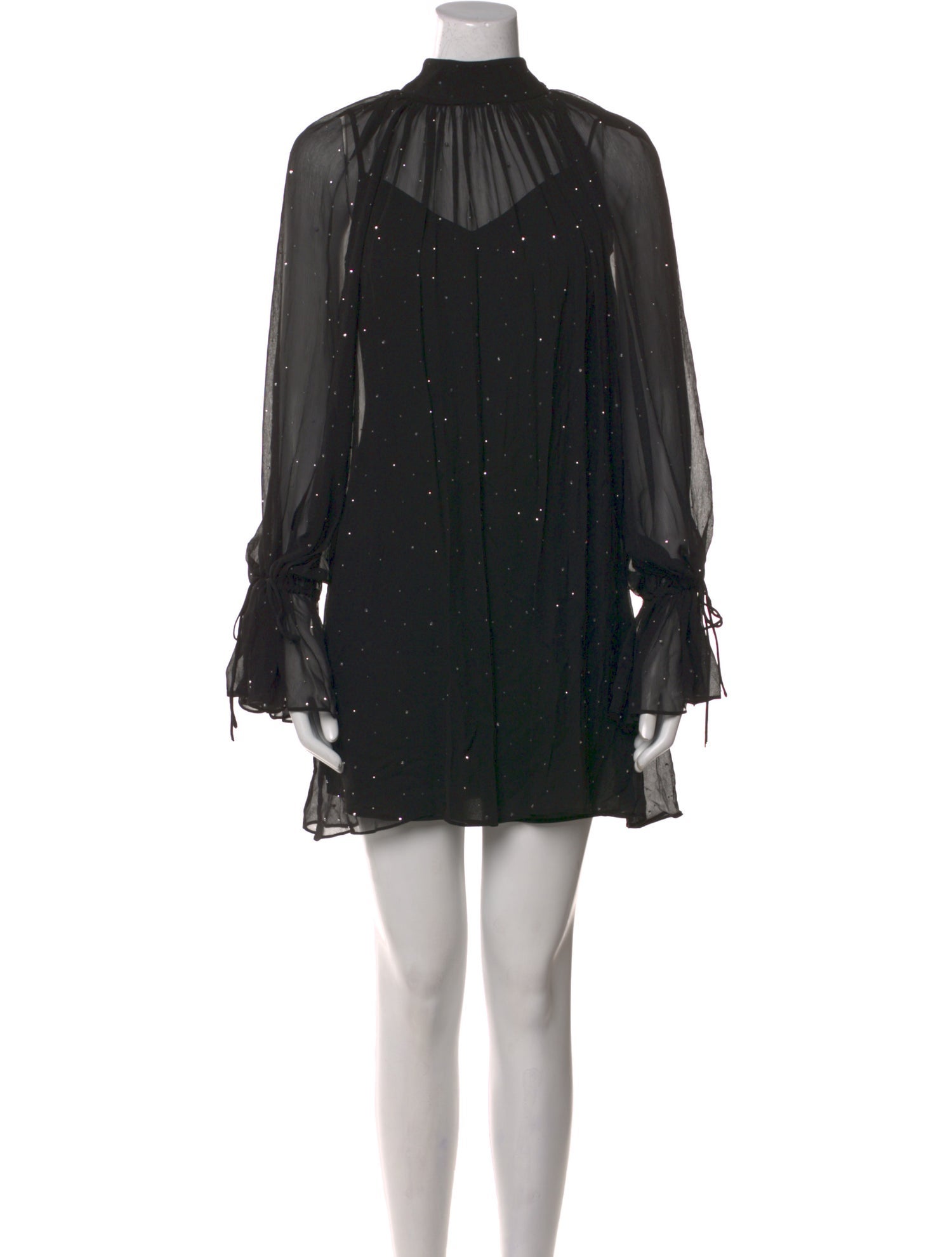 Staud Mock Neck Mini Dress