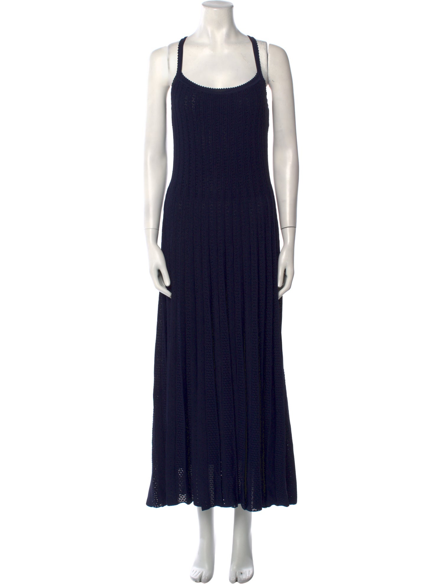 Staud Scoop Neck Midi Length Dress