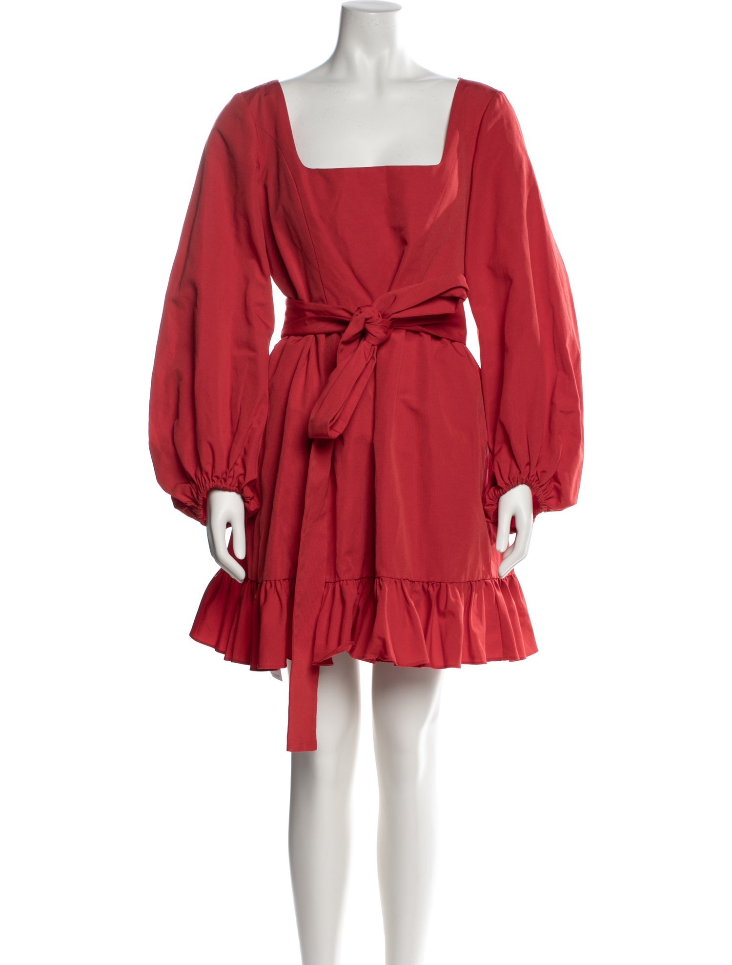 Staud Square Neckline Mini Dress