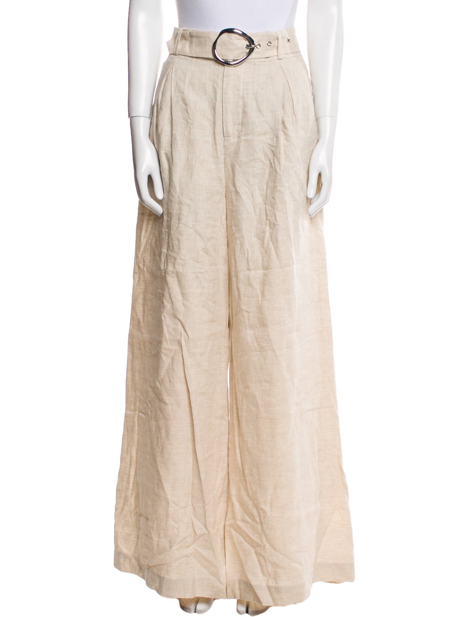 Staud Linen Wide Leg Pants