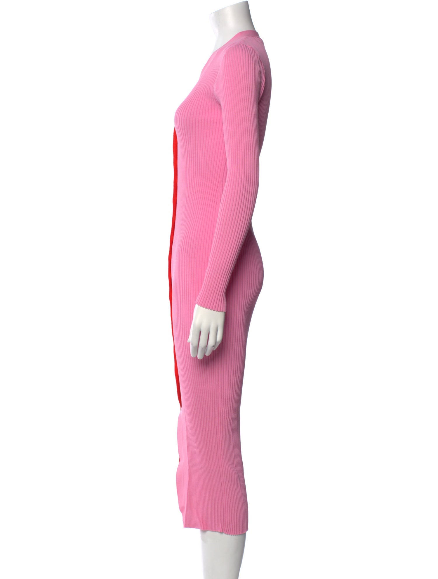 Staud V-Neck Midi Length Dress