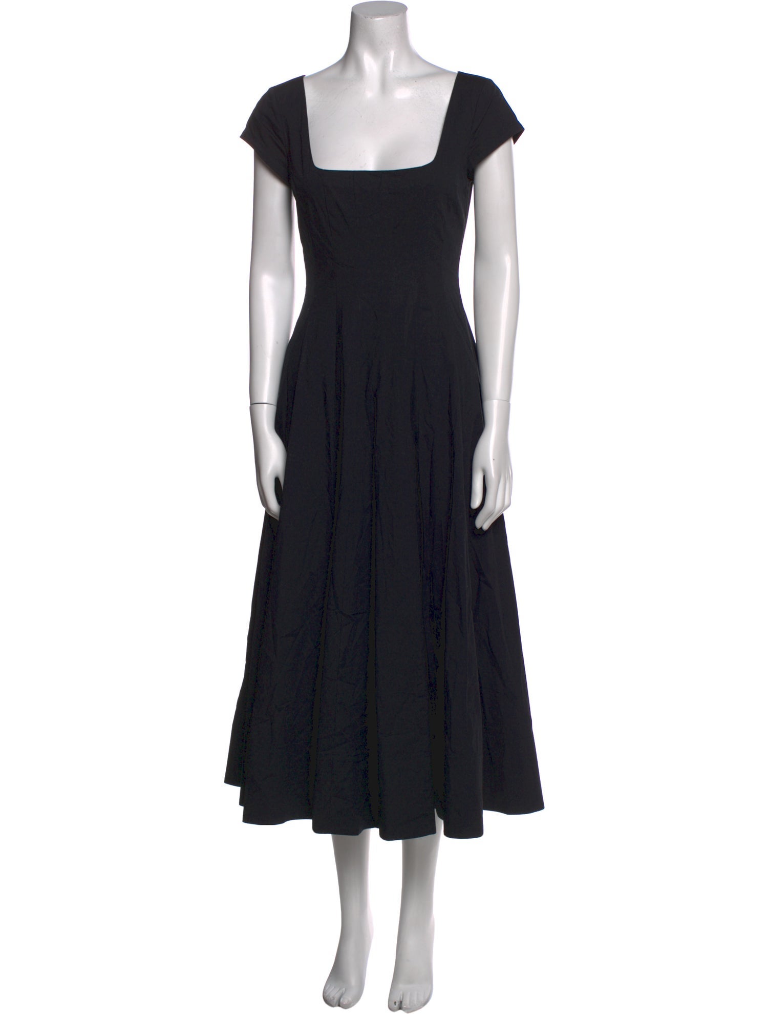 Staud Square Neckline Midi Length Dress