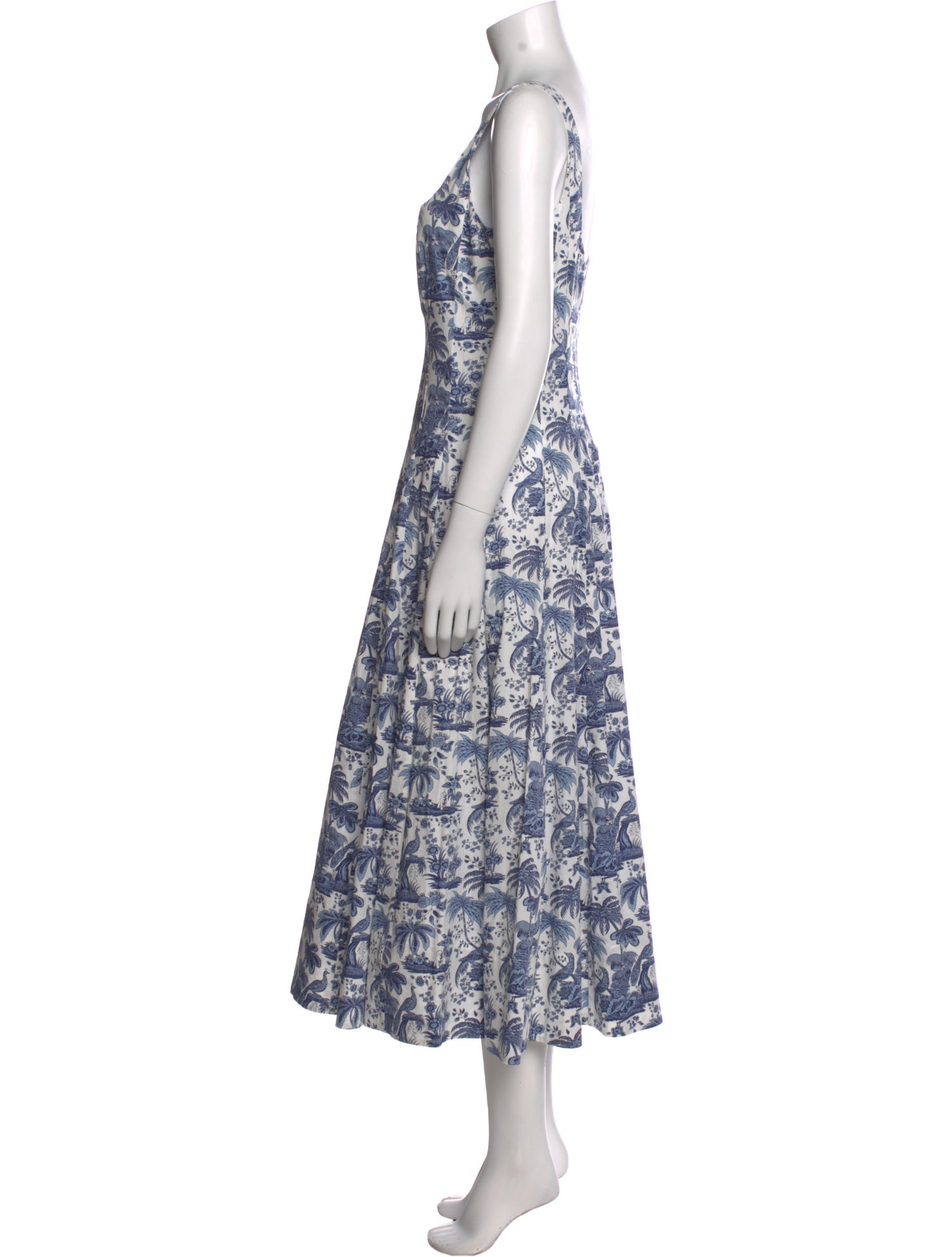 Staud Floral Print Long Dress