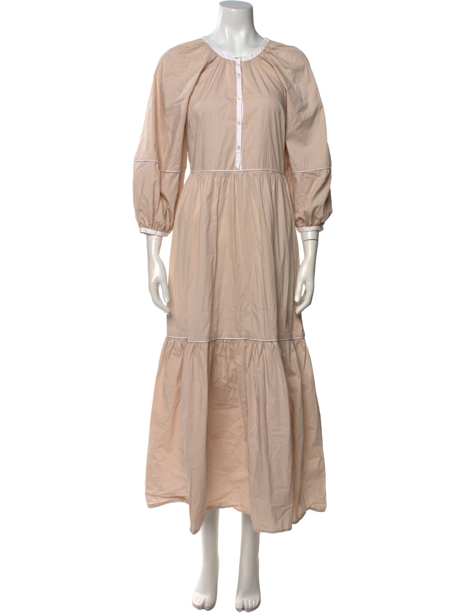 Staud Scoop Neck Midi Length Dress