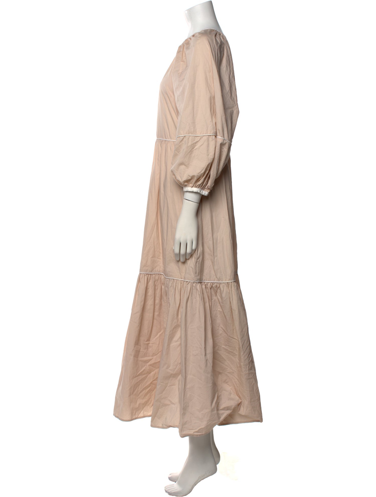 Staud Scoop Neck Midi Length Dress