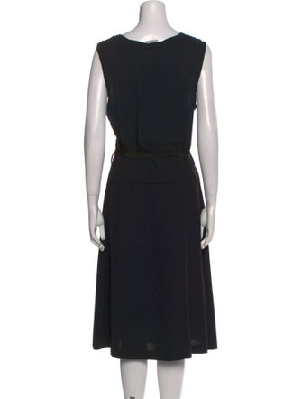 Stefanel Scoop Neck Midi Length Dress