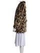 Stand Alone Faux Fur Animal Print Faux Fur Coat