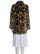 Stand Alone Faux Fur Animal Print Faux Fur Coat