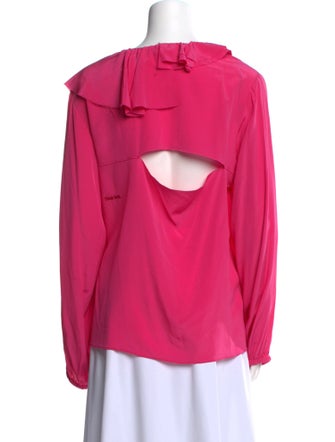 Stand Alone Silk V-Neck Blouse