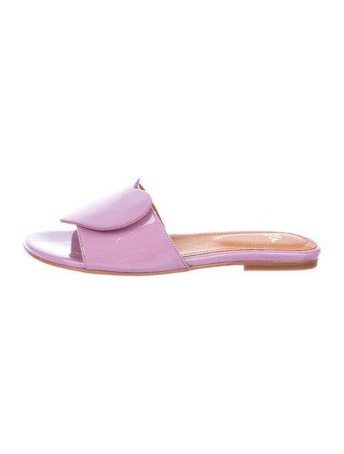 Stine Goya Amina Patent Leather Slides Purple