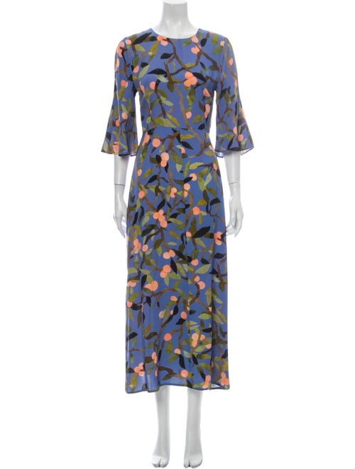 Stine Goya Floral Print Long Dress Purple