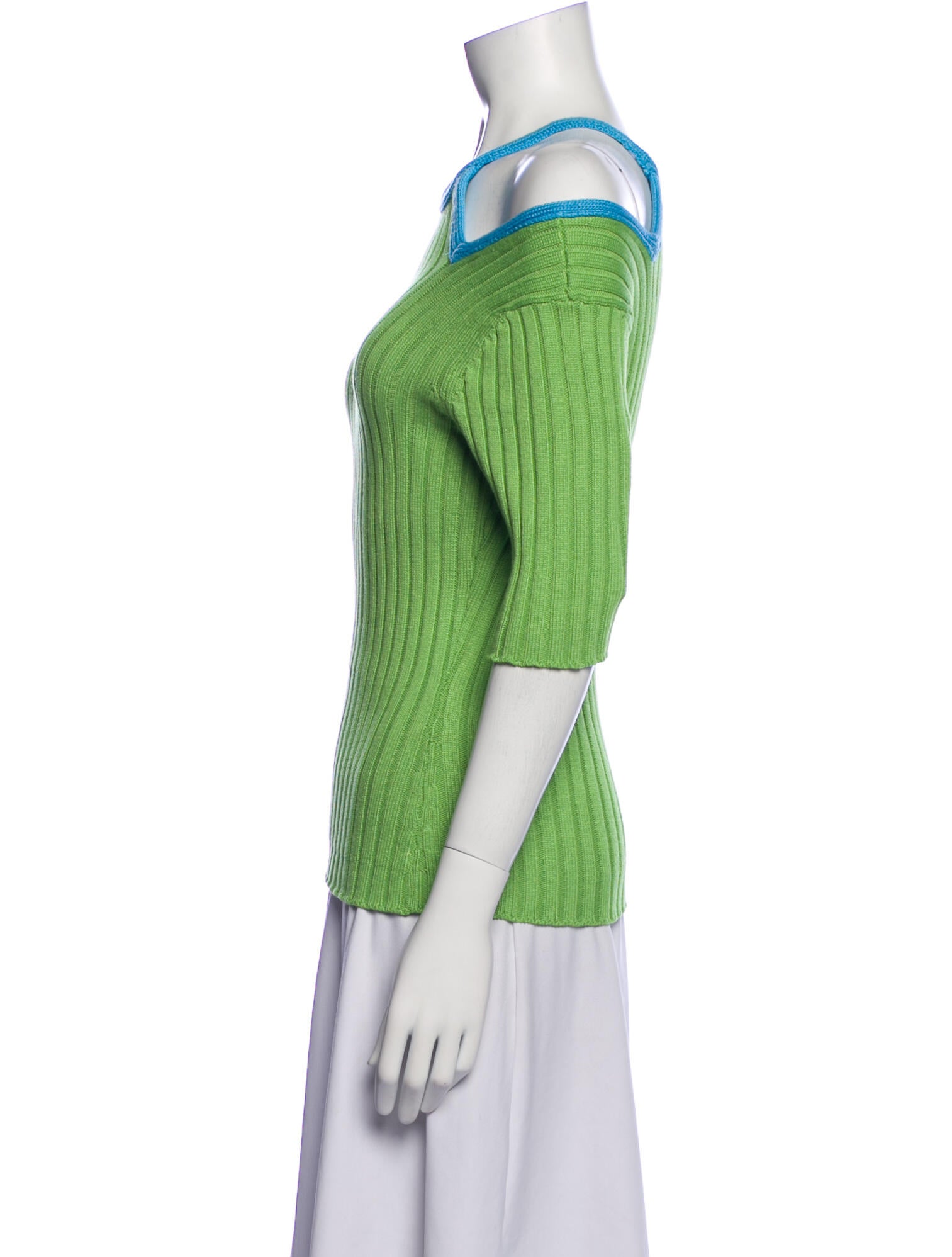 Stine Goya Scoop Neck Three-Quarter Sleeve Top