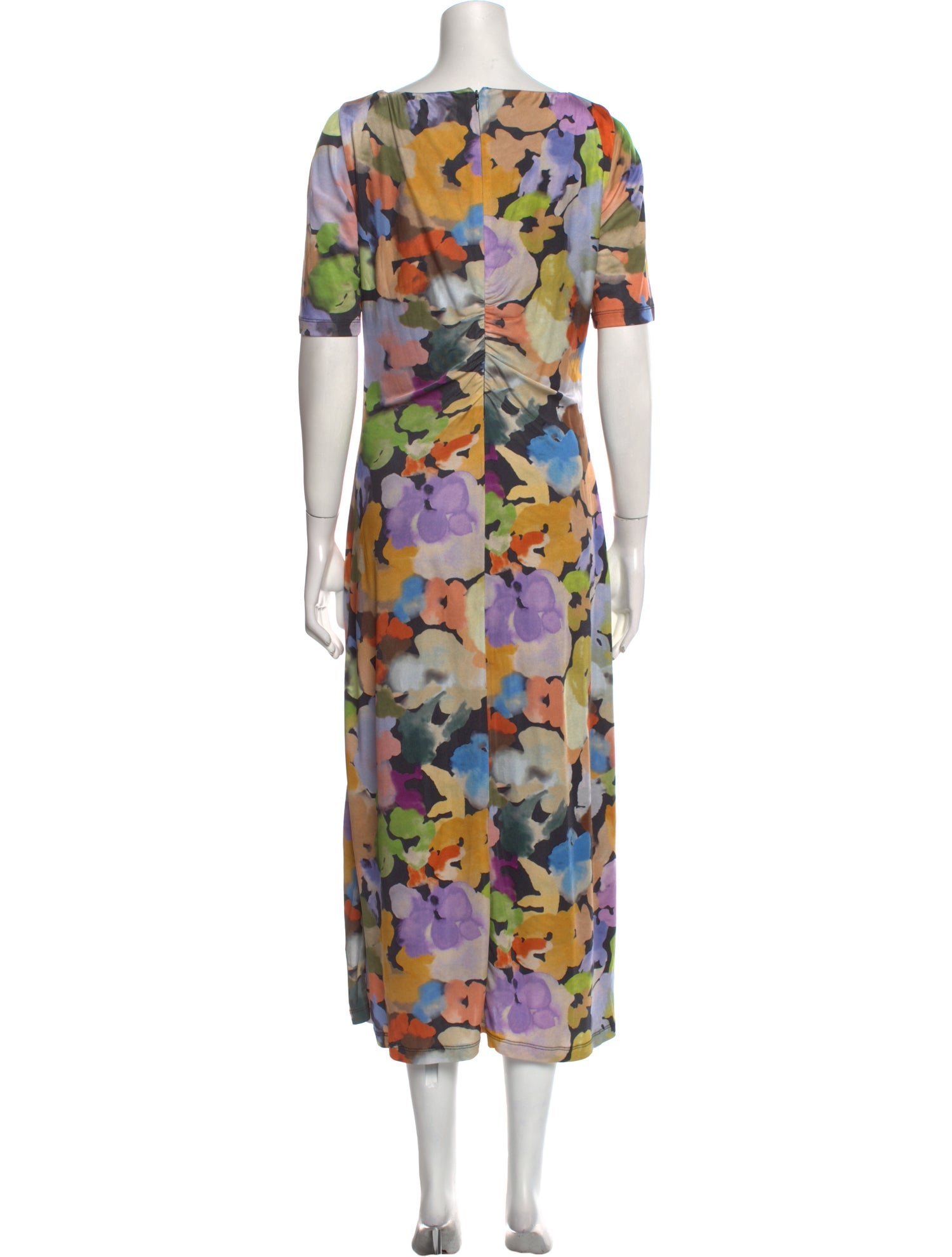 Stine Goya - 2450 Printed Viscose, Floral Long Dresssg-ps26-d207-2450 - Yellow Petunias main image 1