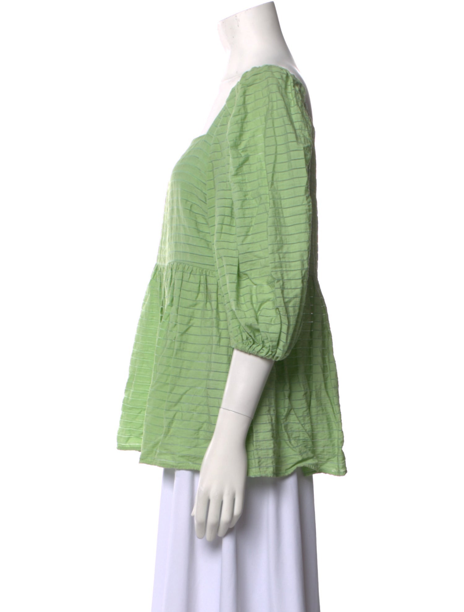 Stine Goya Square Neckline Three-Quarter Sleeve Top