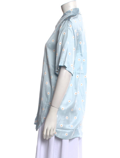 Stine Goya Printed Short Sleeve Button-Up Top