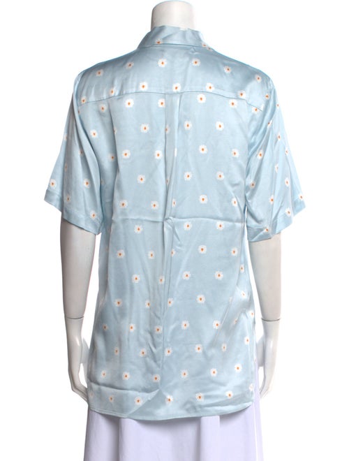 Stine Goya Printed Short Sleeve Button-Up Top