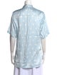 Stine Goya Printed Short Sleeve Button-Up Top