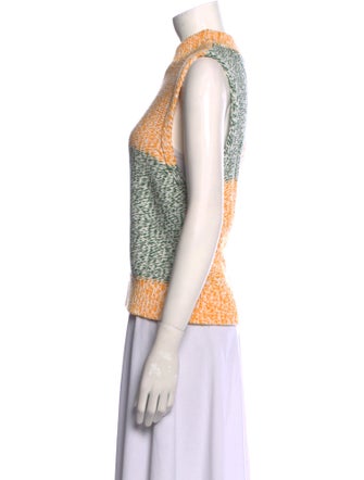 Stine Goya Colorblock Pattern Mock Neck Sweater