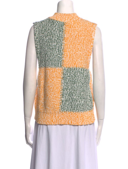 Stine Goya Colorblock Pattern Mock Neck Sweater