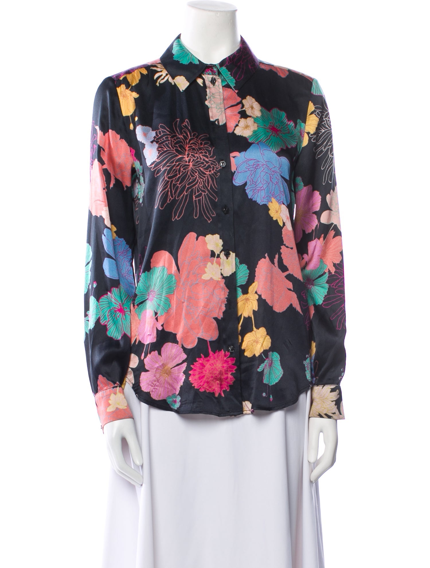 Stine Goya Silk Floral Print Blouse