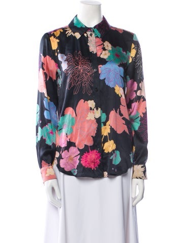 Stine Goya Tops Silk Floral Print Blouse XS