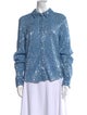 Stine Goya Patterned Long Sleeve Button-Up Top