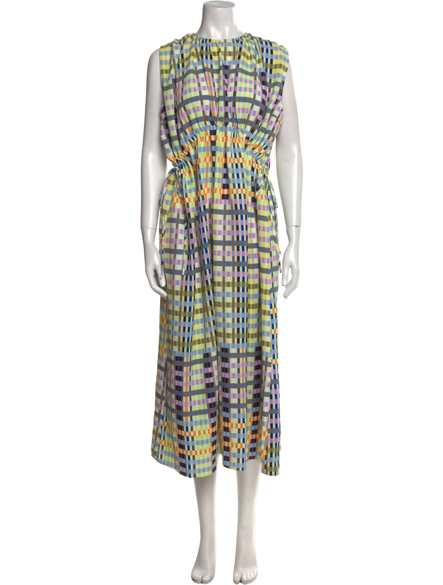 Stine Goya Plaid Print Long Dress