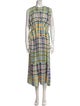 Stine Goya Plaid Print Long Dress