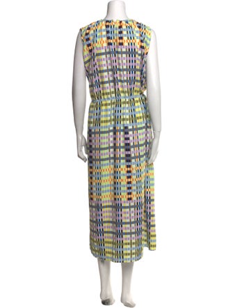 Stine Goya Plaid Print Long Dress