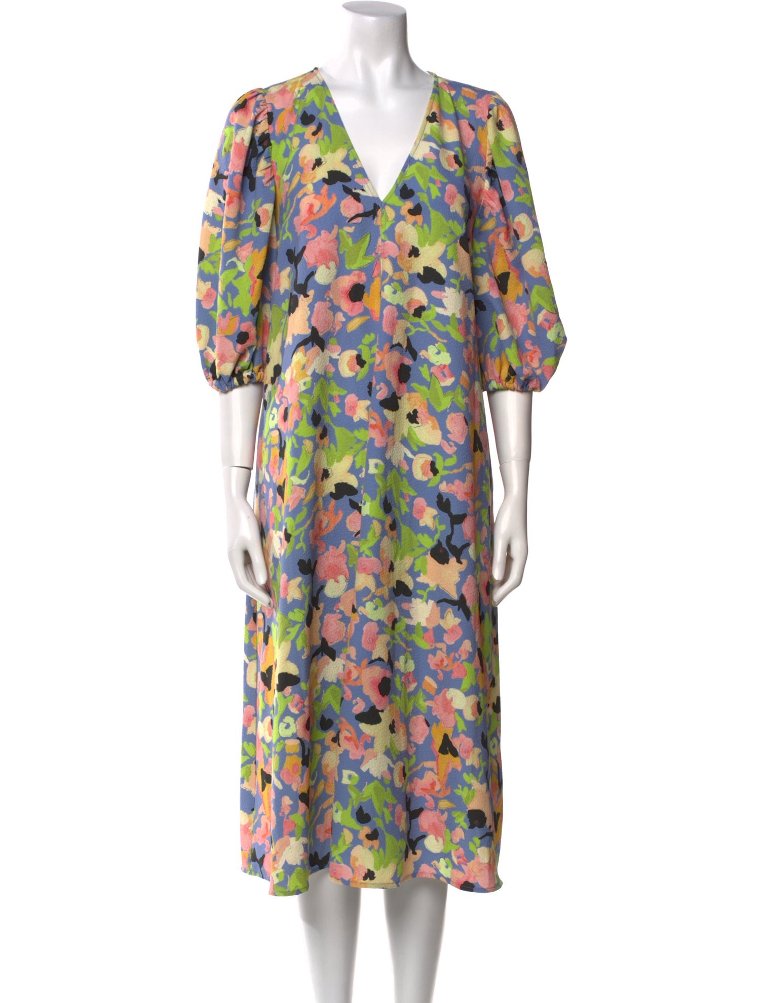 Stine Goya Floral Print Midi Length Dress