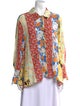 Stine Goya Floral Print Long Sleeve Button-Up Top